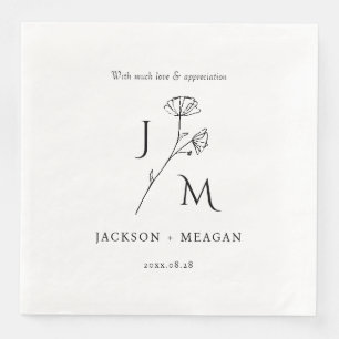 Serviette En Papier Élégant Mariage moderne Diner Partie Papier Napkin