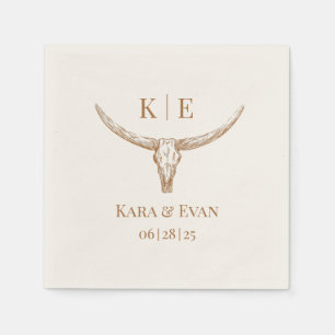 Serviette En Papier Élégant Mariage Occidental Serviettes personnalisé