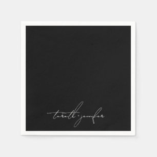 Serviette En Papier Élégant Mariage Premium pour les noms personnalisé