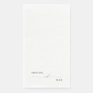Serviette En Papier Élégant Mariage Swash