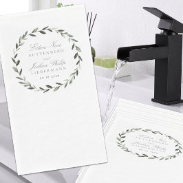 Serviette En Papier Élégant Mariage traditionnel de serrure d'olive