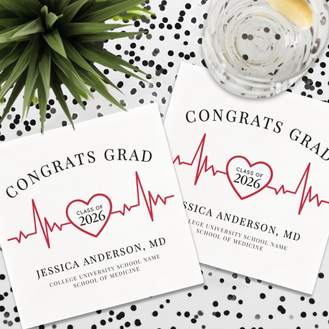 Serviette En Papier Elégant médecin infirmier Médicale (Elegant Nursing Doctor Medical Napkins)