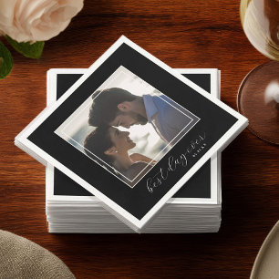 Serviette En Papier Élégant "Meilleur jour jamais" Mariage personnalis