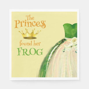 Serviette En Papier Élégant Merci de Fête des mariées de grenouille Pr