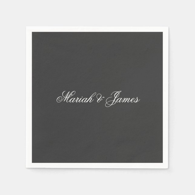 Serviette En Papier Élégant minimaliste moderne (Devant)