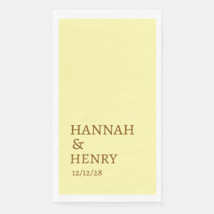 SERVIETTE EN PAPIER ÉLÉGANT MODERNE MINIMALISTE ÉCRITURE PERSONNALISÉE