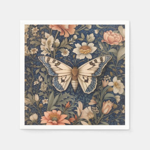 Serviette En Papier Elégant Moth Vintage William Morris inspiré