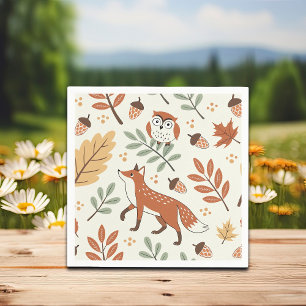Serviette En Papier Élégant Motif d'automne scandinave