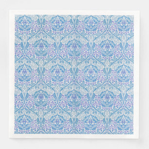 Serviette En Papier Élégant motif floral bleu