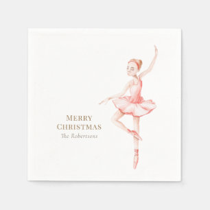 Serviette En Papier Élégant Noël de Casse-Noisette Ballerine