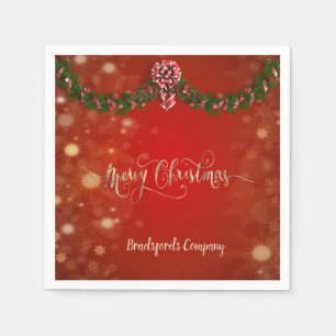 Serviette En Papier Élégant Noël, Fête d'entreprise