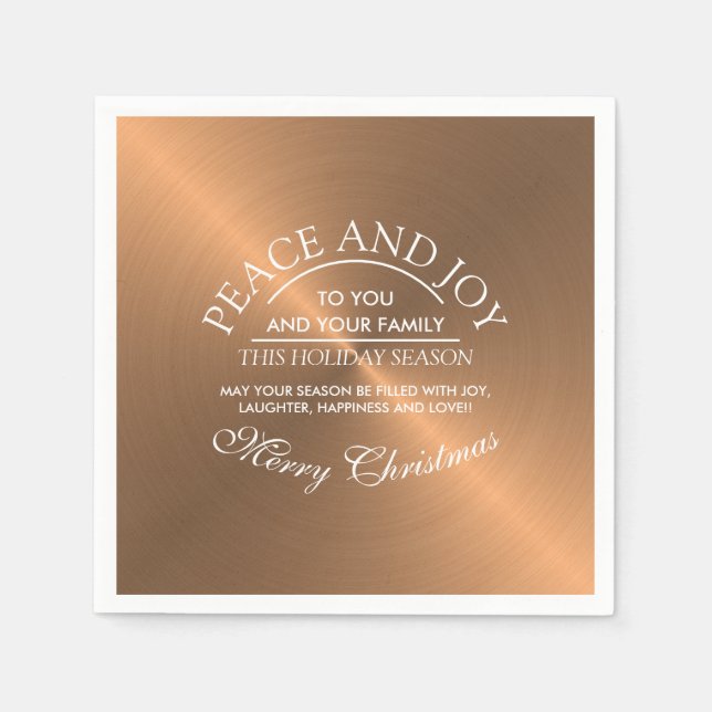 Serviette En Papier Élégant Noël Rose (Devant)