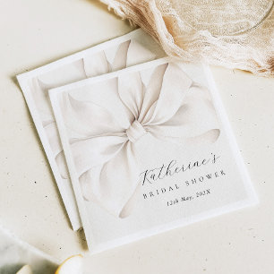 Serviette En Papier Élégant Nœud Papillon Baby Shower 
