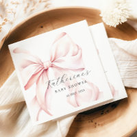  Élégant Nœud Rose Bébé Shower de Mariage