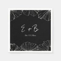 Élégant noir Ginkgo Biloba mariage