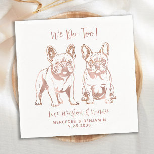 Serviette En Papier Elégant Nous faisons Trop Français Bulldog Rose Ma