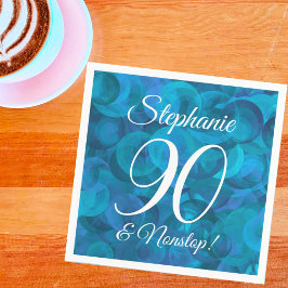 Serviette En Papier Elegant Ocean Blue 90 et soirée d'anniversaire san