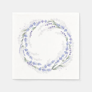 Serviette En Papier Élégant papier de couronne de lavande rustique