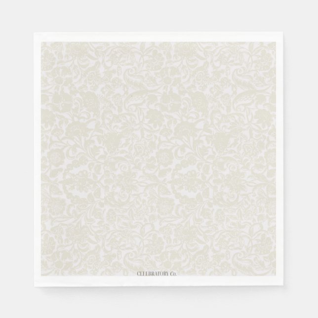 Serviette En Papier Élégant papier neutre Napkin (Devant)