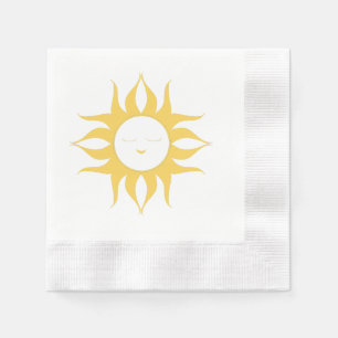Serviette En Papier Élégant papier Sun Design Napkin
