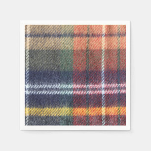 Serviette En Papier Élégant Papier Tartan Napkin