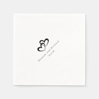 Serviette En Papier Elegant Personalized Wedding Napkins