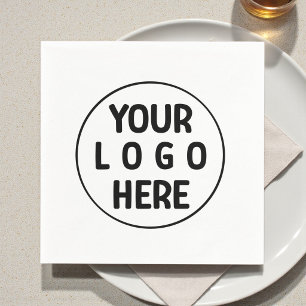 Serviette En Papier Élégant Personnalisé Professionnel Votre Logo Ici