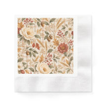 Élégant Plaid Floral Automnal de Thanksgiving Papi