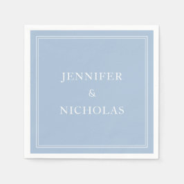 Serviette En Papier Elegant Powder Blue Wedding