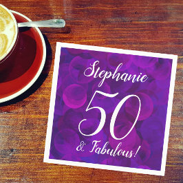 Serviette En Papier Elégant Purple 50 et Fabuleux fête d'anniversaire