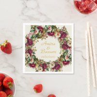 Élégant Rose Floral Mariage islamique