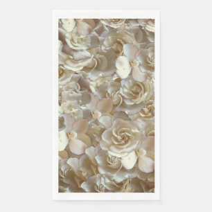 Serviette En Papier Élégant Rose floral Motif pétal