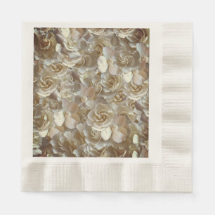 Serviette En Papier Élégant Rose floral Motif pétal
