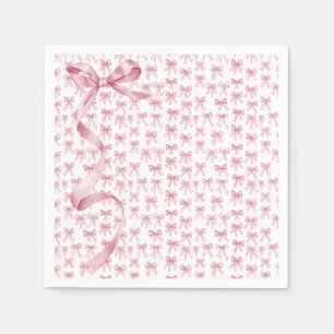 Serviette En Papier Élégant ruban en satin rose