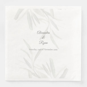 Serviette En Papier Élégant Sage Green Botanique