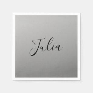 Serviette En Papier Élégant script moderne modifiable écriture de text
