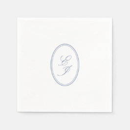 Serviette En Papier Élégant Script Monogramme Mariage personnalisé