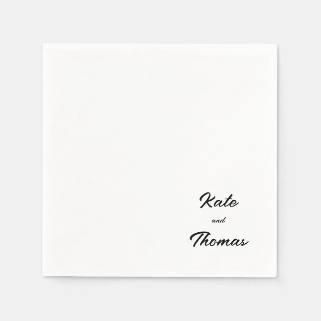 Serviette En Papier Elegant Stylish Chic Modern Simple Minimalist (Devant)