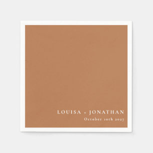 Serviette En Papier Élégant Terracotta tendance minimaliste personnali