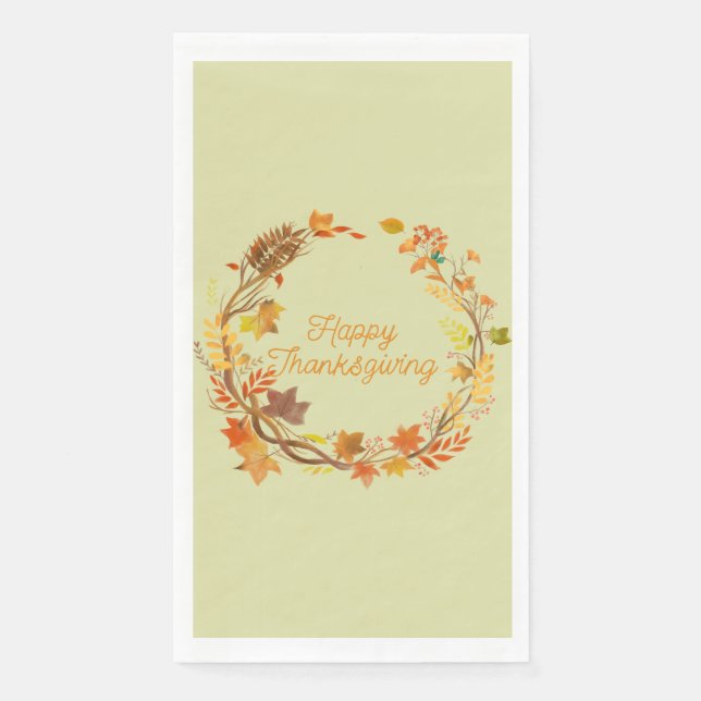 Serviette En Papier Élégant Thanksgiving divertissant (Devant)
