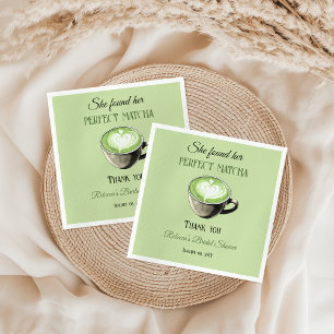Serviette En Papier Elégant thème café Fête des mariées parfaite Match