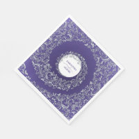 Élégant violet Mariage damassé