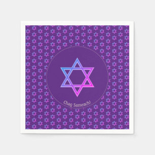 Serviette En Papier Élégant violet STAR OF DAVID Paper