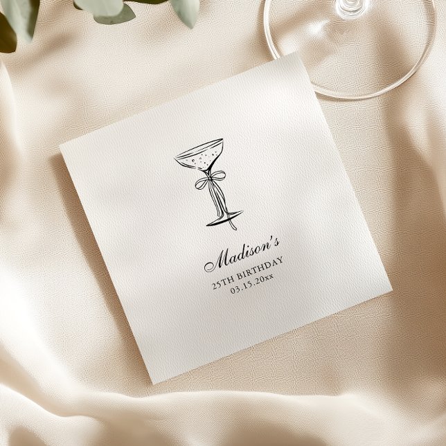 Serviette En Papier Elegant White Champagne Party  (Créateur téléchargé)