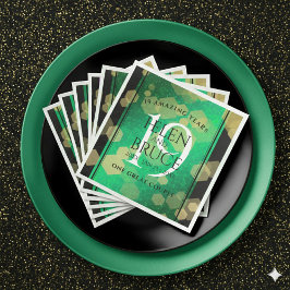 Serviette En Papier Élégante 19e anniversaire du Mariage de Jade