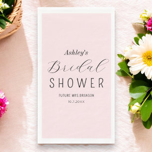 Serviette En Papier Élégante Baby Shower Rose 