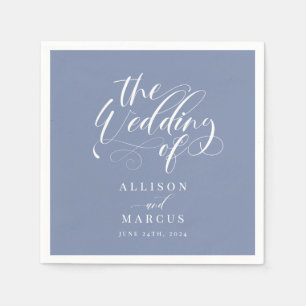 Serviette En Papier Élégante calligraphie Mariage classique serviettes