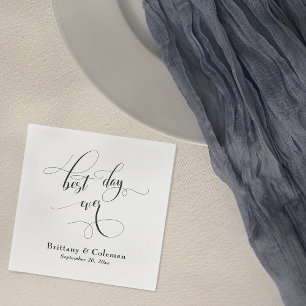 Serviette En Papier Élégante calligraphie Meilleur Jour Jamais Simple 