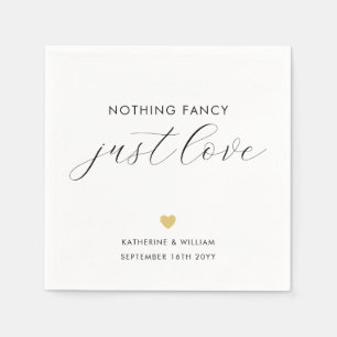 Serviette En Papier Élégante calligraphie Rien de fantaisie Juste l'am