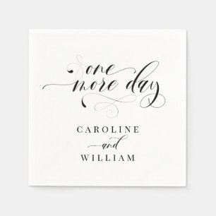 Serviette En Papier Élégante Calligraphie Un Dîner De Répétition D'Une